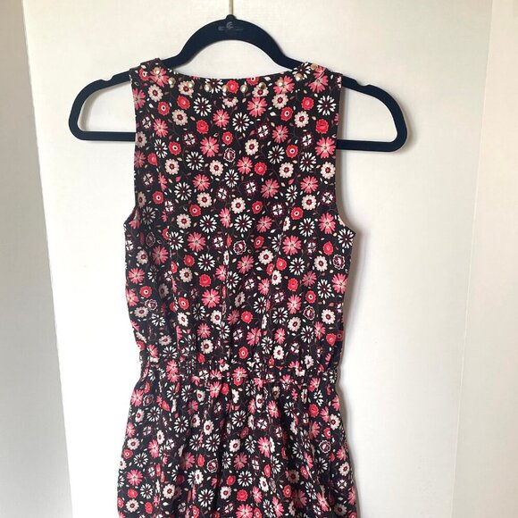 Kate Spade Fit Flare Dress Extra Small XS Sleeveless V-Neck Floral Knee Length - Picture 7 of 12